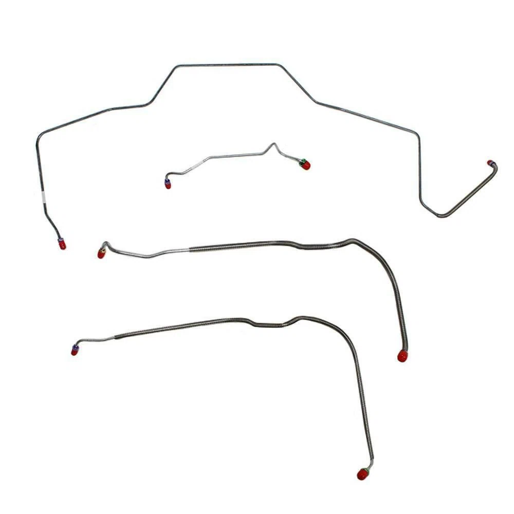 1968 Chevrolet Chevelle Front Brake Line Kit Power Drum Brakes - CKT6802SS